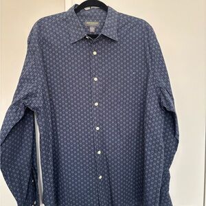 Men's Blue Patterned Shirt